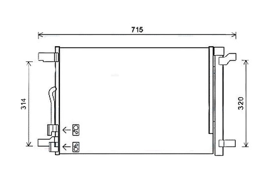 Condensor, airconditioning VNA5335D Ava Quality Cooling