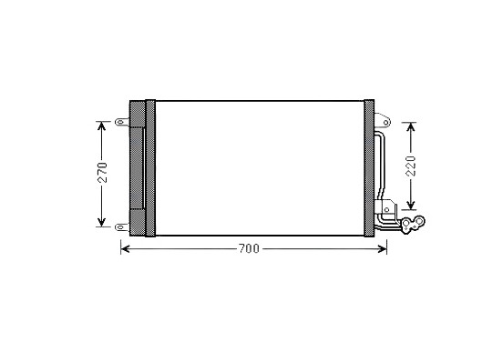 Condensor, airconditioning STA5038D Ava Quality Cooling