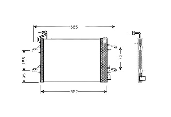 Condensor, airconditioning SAA5007D Ava Quality Cooling