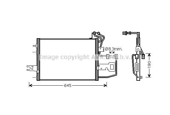 Condensor, airconditioning SA5015 Ava Quality Cooling