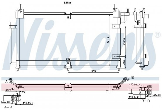 Condensator, airconditioning 940290 Nissens