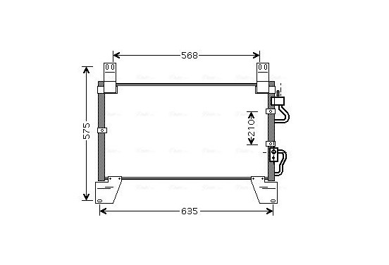 Condensor, airconditioning DW5077 Ava Quality Cooling