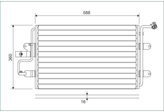 Airco condensor 817244 Valeo