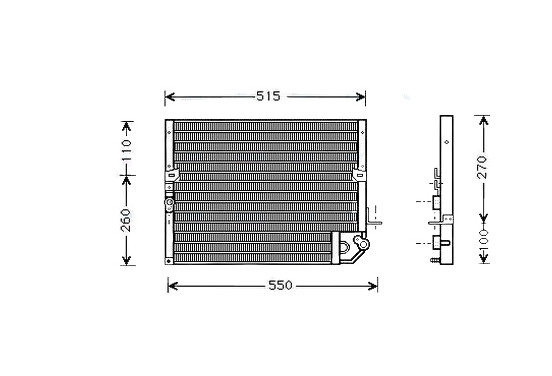 Condensor, airconditioning TO5118 Ava Quality Cooling