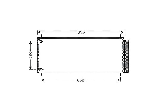 Condensor, airconditioning TO5406D Ava Quality Cooling