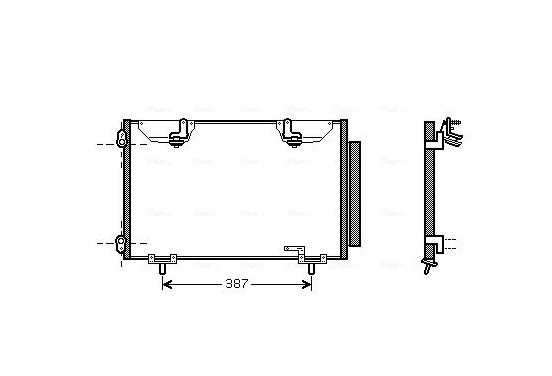 Condensor, airconditioning TO5327D Ava Quality Cooling