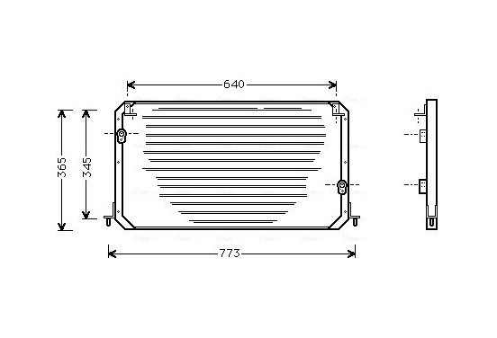 Condensor, airconditioning TO5224 Ava Quality Cooling