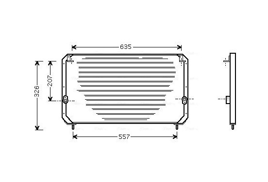 Condensor, airconditioning TO5202 Ava Quality Cooling