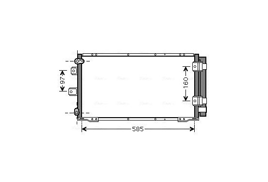 Condensor, airconditioning TO5395D Ava Quality Cooling