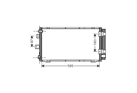 CONDENSOR COROLLA LIFTBACK 97 tot '01 53005395 International Radiators