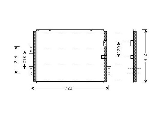 Condensor, airconditioning TO5277 Ava Quality Cooling