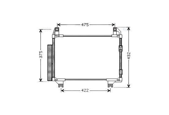 Condensor, airconditioning TO5413D Ava Quality Cooling