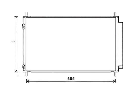 Condensor, airconditioning TO5708D Ava Quality Cooling