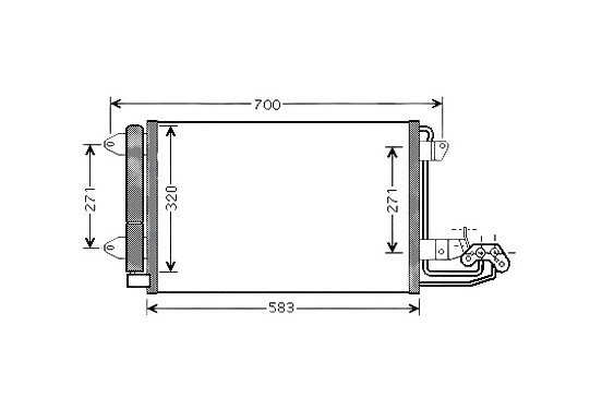 Condensor, airconditioning VN5209D Ava Quality Cooling