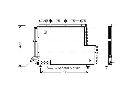 Condensor, airconditioning VO5081 Ava Quality Cooling