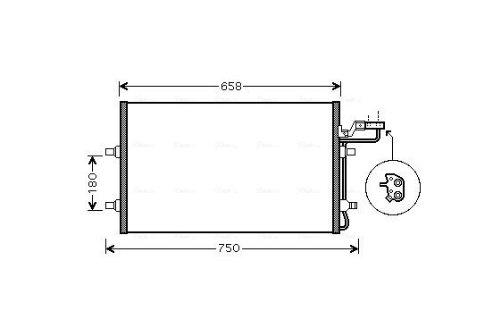 Condensor, airconditioning VO5140 Ava Quality Cooling