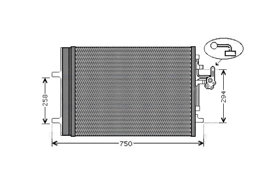 Condensor, airconditioning VO5161D Ava Quality Cooling