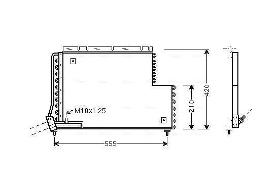 Condensor, airconditioning VO5131 Ava Quality Cooling