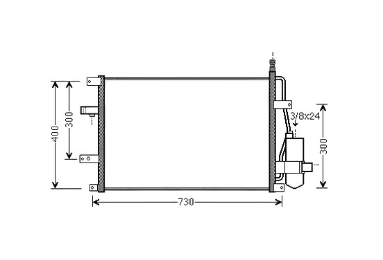 Condensor, airconditioning VO5107D Ava Quality Cooling