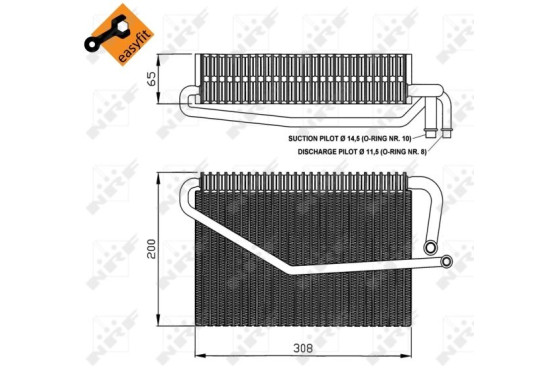 Verdamper, airconditioning 36122 NRF