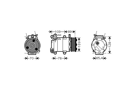 AIRCO COMPRESSOR 1.6 - Type Visteon