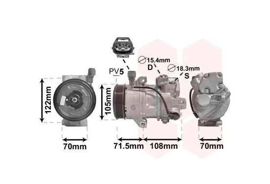 Compressor, airconditioning