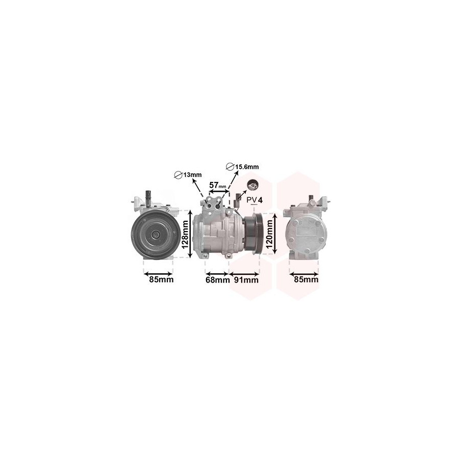 Compressor, airconditioning voor o.a. HYUNDAI, KIA | Winparts.nl ...