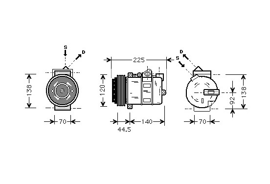 COMPRESSOR ML/VITO/V-Kl MT/AT 96-