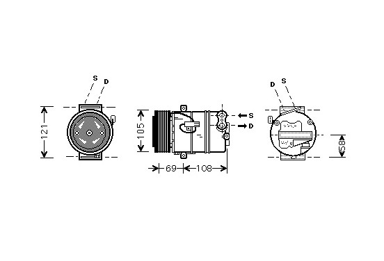 AIRCO COMPRESSOR 1.7 CDTi Manuele AC