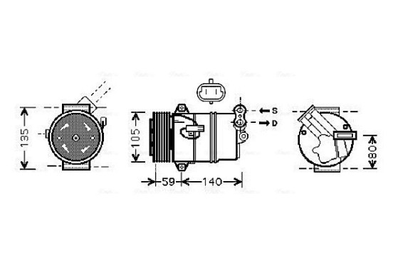 Compressor, airconditioning