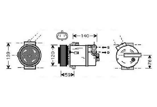 Compressor, airconditioning