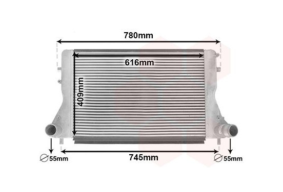 Intercooler, inlaatluchtkoeler 03004386 International Radiators