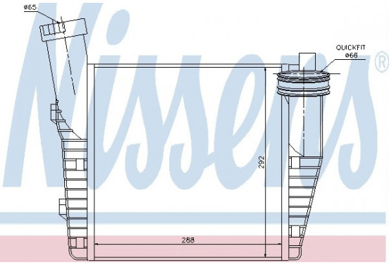 Interkoeler, tussenkoeler 96688 Nissens