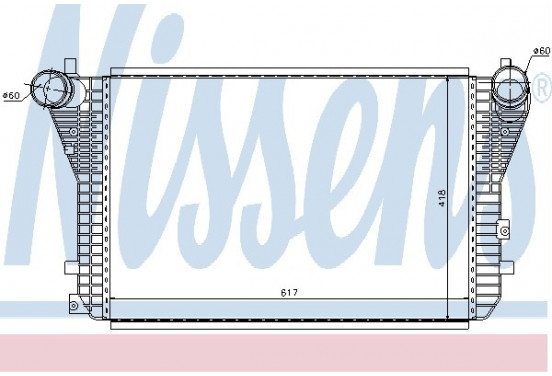 Interkoeler, tussenkoeler 96568 Nissens