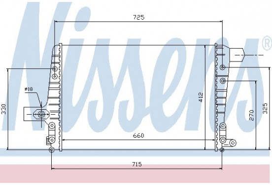 Interkoeler, tussenkoeler 96706 Nissens