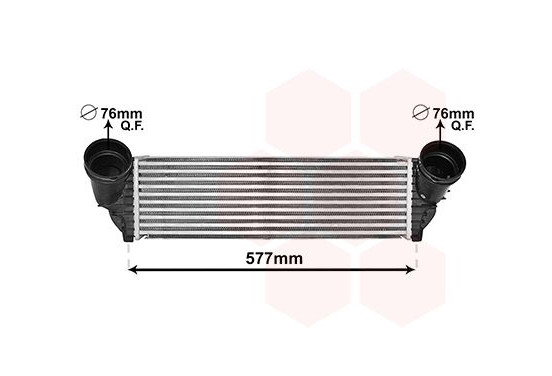 Intercooler, inlaatluchtkoeler 06004543 International Radiators