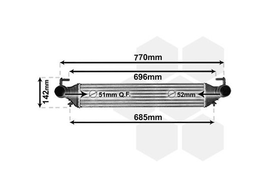 Intercooler, inlaatluchtkoeler 17014702 International Radiators