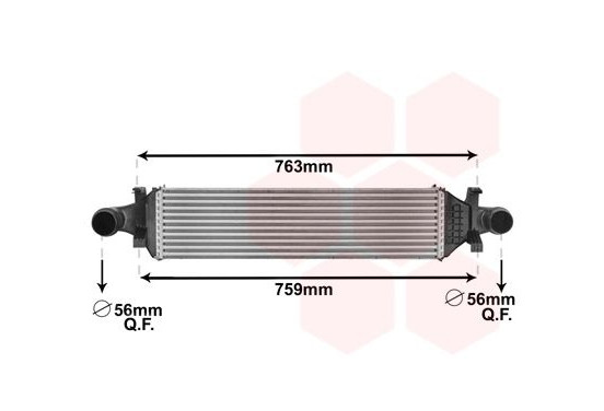 Intercooler, inlaatluchtkoeler 30004659 International Radiators