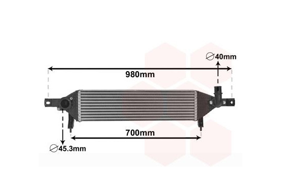 Intercooler, inlaatluchtkoeler 33004409 International Radiators