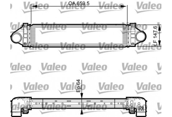 Intercooler, inlaatluchtkoeler 818238 Valeo