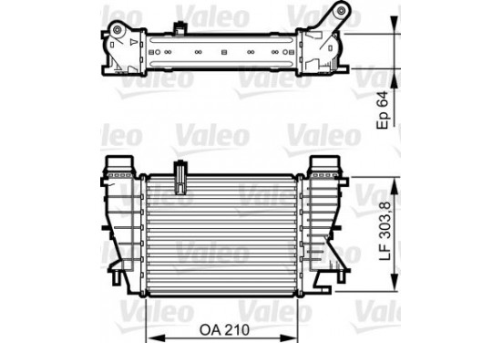 Intercooler, inlaatluchtkoeler 818251 Valeo