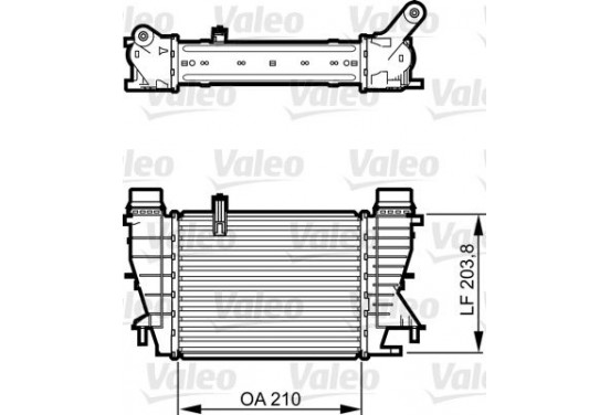 Intercooler, inlaatluchtkoeler 818264 Valeo