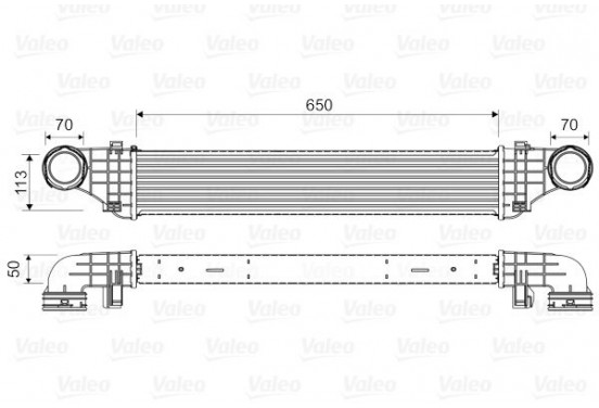 Intercooler, inlaatluchtkoeler 818337 Valeo