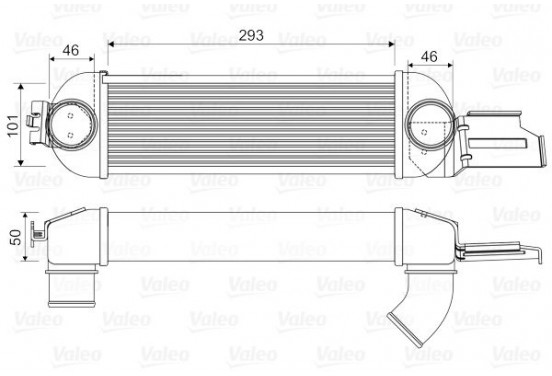 Intercooler, inlaatluchtkoeler 818355 Valeo