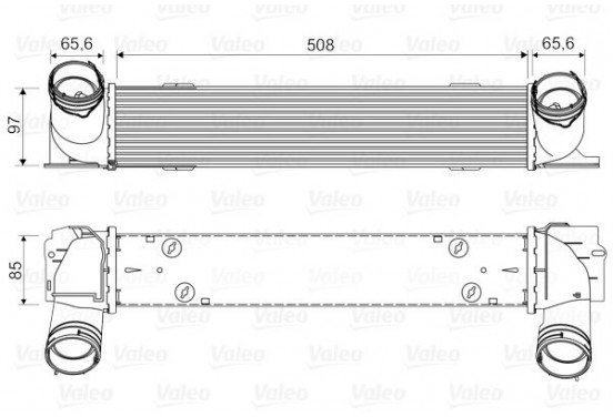 Intercooler, inlaatluchtkoeler 818553 Valeo