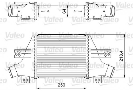 Intercooler, inlaatluchtkoeler 818638 Valeo