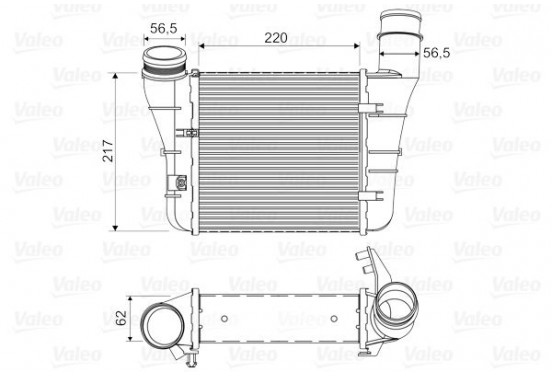 Intercooler, inlaatluchtkoeler 818669 Valeo