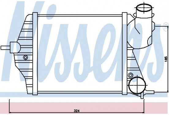 Interkoeler, tussenkoeler 96653 Nissens