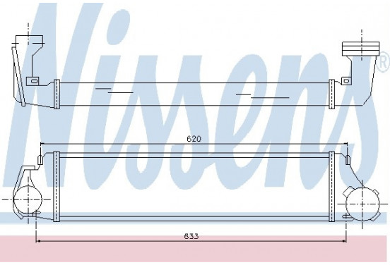 Interkoeler, tussenkoeler 96654 Nissens