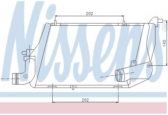 Interkoeler, tussenkoeler 96675 Nissens